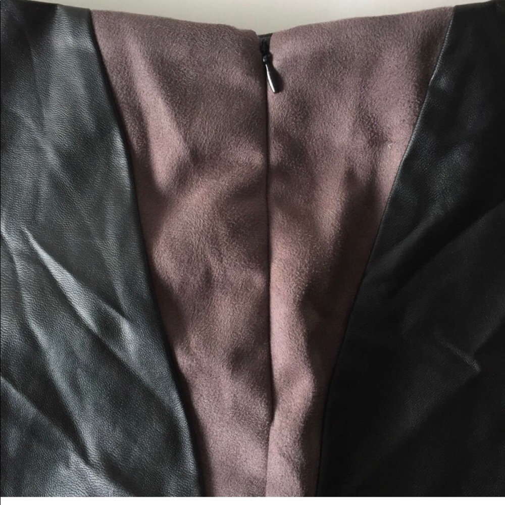 Silver Wishes Faux Vegan Leather Suede Mini Skirt - Picture 7 of 9